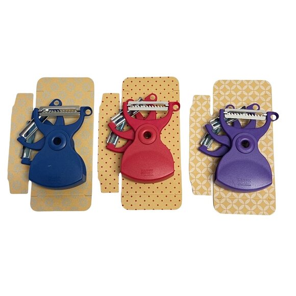 Kuhn Rikon 3-in-1 Peelers serrated, straight, or julienne SET OF 3 K88156 NEW - Picture 1 of 7